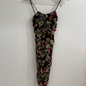 Floral Print Spaghetti Strap Dress